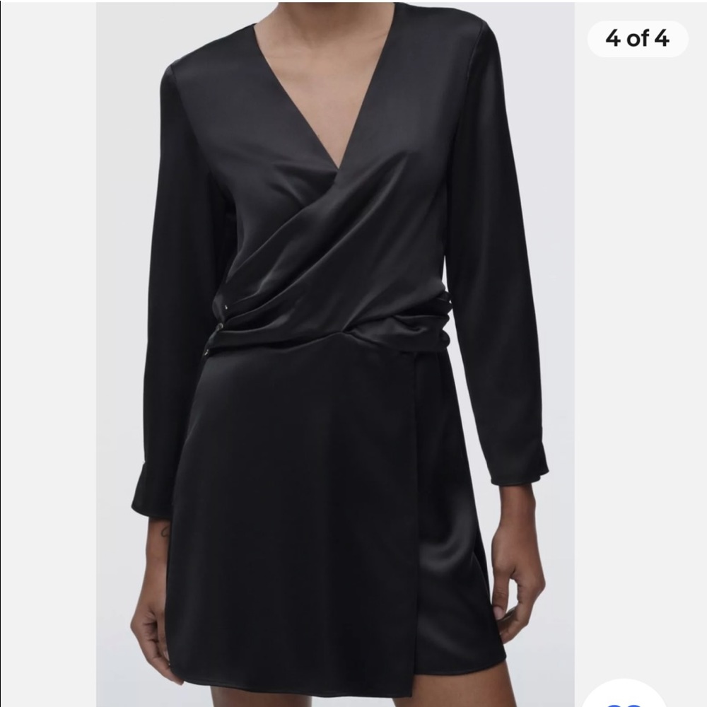 ZARA satin effect wrap jumpsuit/ romper (small)